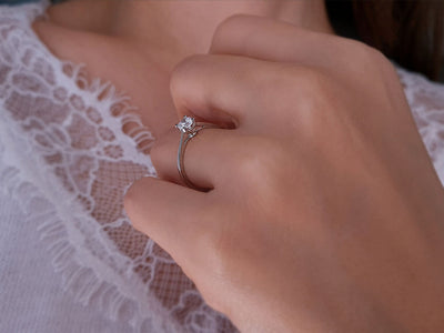 G color 0.33 carat diamond solitaire ring