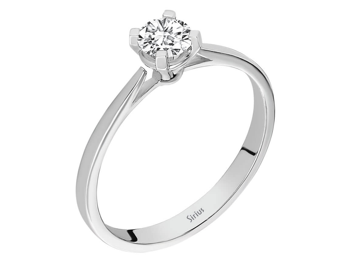 G-Farbe 0,33 Karat Diamant-Solitärring - handgefertigter Diamantschmuck aus Feingold | Sirius Diamant