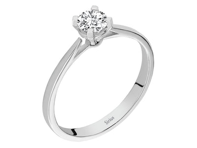 G color 0.33 carat diamond solitaire ring