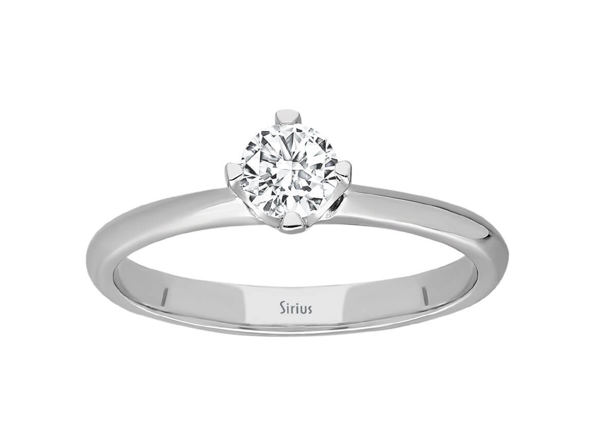 F-Farbe 0,33 Karat Diamant-Solitärring - handgefertigter Diamantschmuck aus Feingold | Sirius Diamant