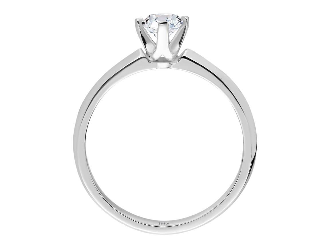 F color 0.33 carat diamond solitaire ring