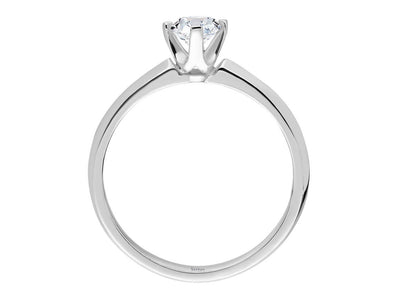 F color 0.33 carat diamond solitaire ring