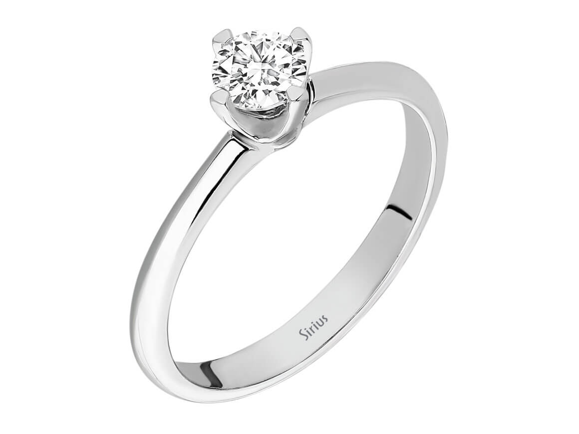 F-Farbe 0,33 Karat Diamant-Solitärring - handgefertigter Diamantschmuck aus Feingold | Sirius Diamant