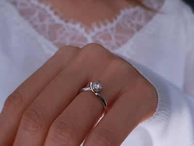 G color 0.33 carat diamond solitaire ring