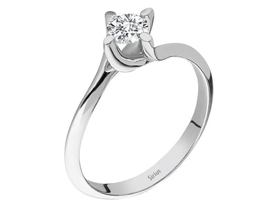 G color 0.33 carat diamond solitaire ring