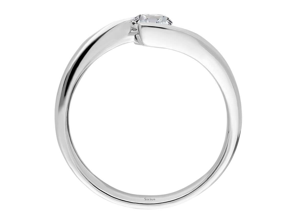 F Farbe 0,35 Carat Diamant Solitär Ring - handgefertigter Diamantschmuck aus Feingold | Sirius Diamant