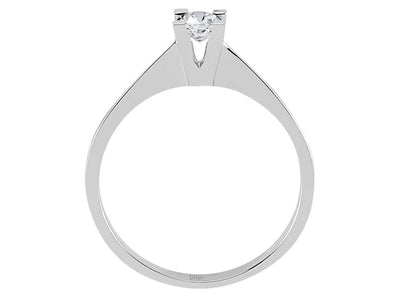 E Color 0.11 Carat Diamond Solitaire Ring
