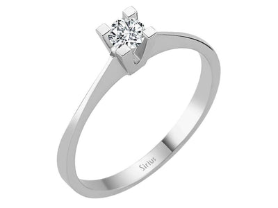 E Color 0.11 Carat Diamond Solitaire Ring