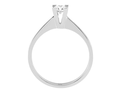 E Color 0.16 Carat Diamond Solitaire Ring