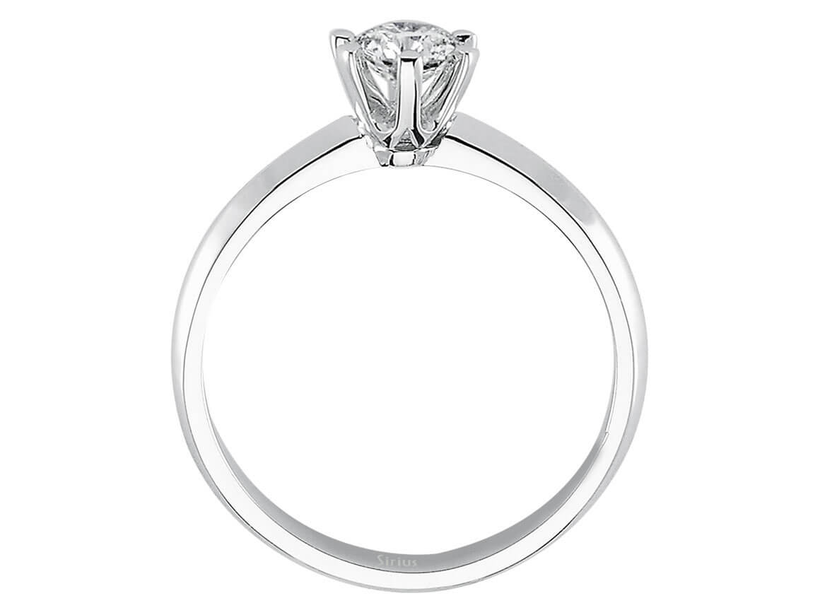 E Farbe 0,51 Carat Diamant Solitär Ring - handgefertigter Diamantschmuck aus Feingold | Sirius Diamant