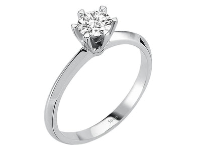 E Color 0.51 Carat Diamond Solitaire Ring