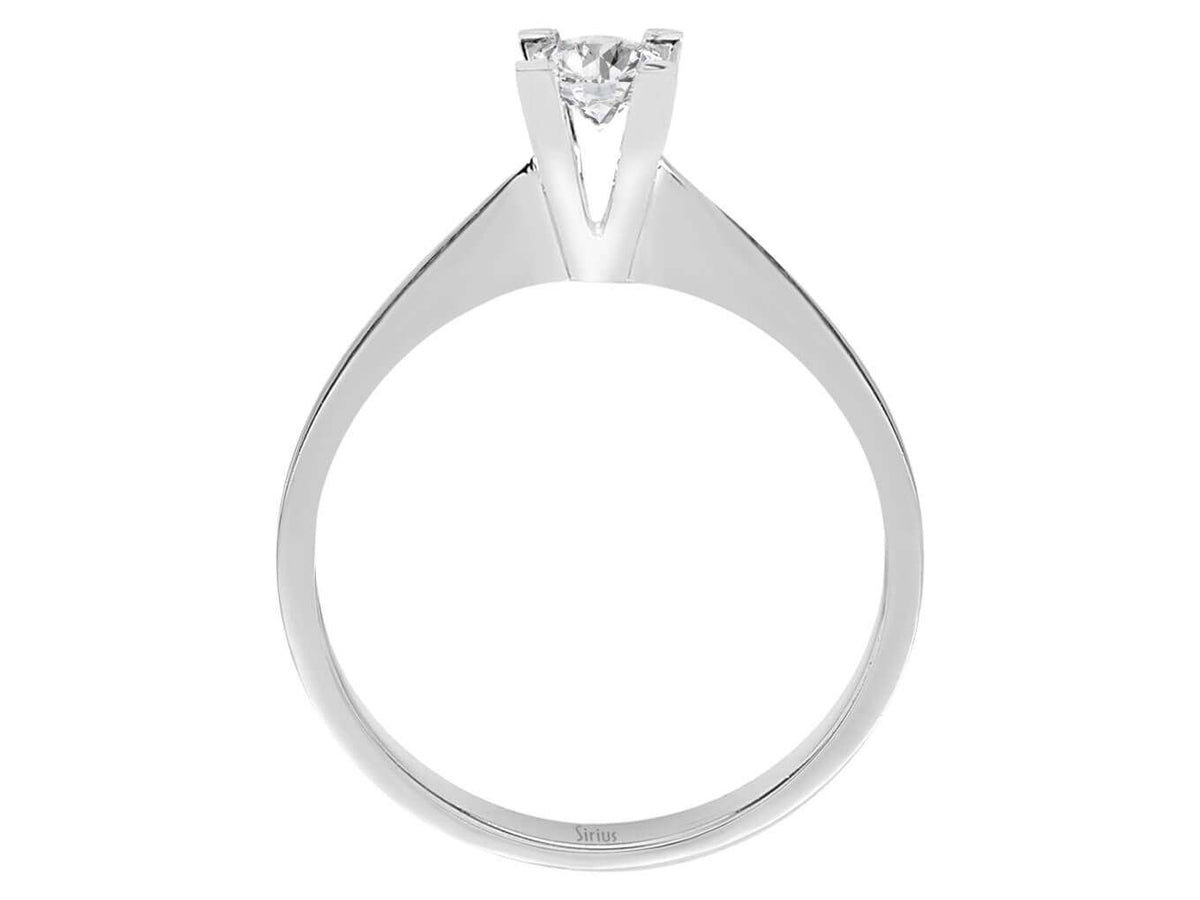 D Farbe 0,24 Carat Diamant Solitär Ring - handgefertigter Diamantschmuck aus Feingold | Sirius Diamant