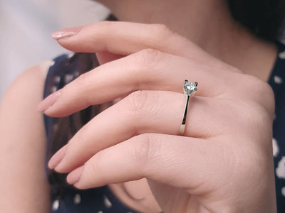 D Color 0.24 Carat Diamond Solitaire Ring