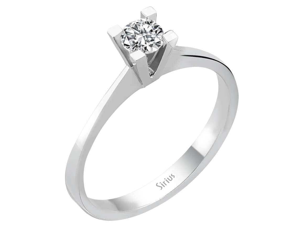 D Farbe 0,24 Carat Diamant Solitär Ring - handgefertigter Diamantschmuck aus Feingold | Sirius Diamant