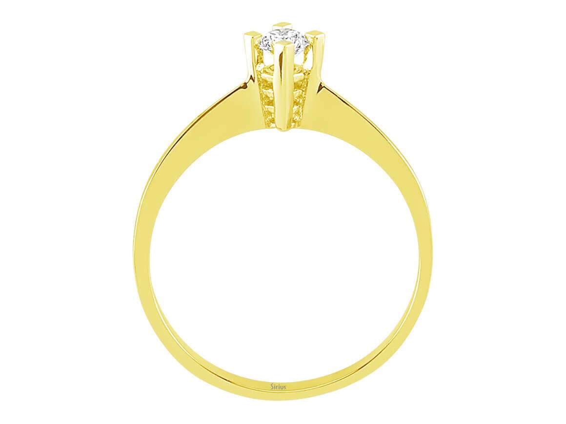 0,15 Carat Diamant Solitär Ring - handgefertigter Diamantschmuck aus Feingold | Sirius Diamant