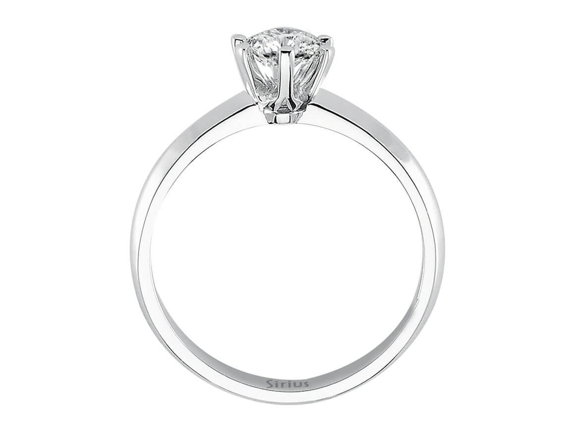 F Farbe 0,40 Carat Diamant Solitär Ring - handgefertigter Diamantschmuck aus Feingold | Sirius Diamant