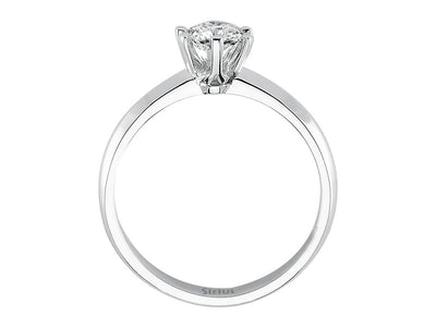 F Color 0.40 Carat Diamond Solitaire Ring