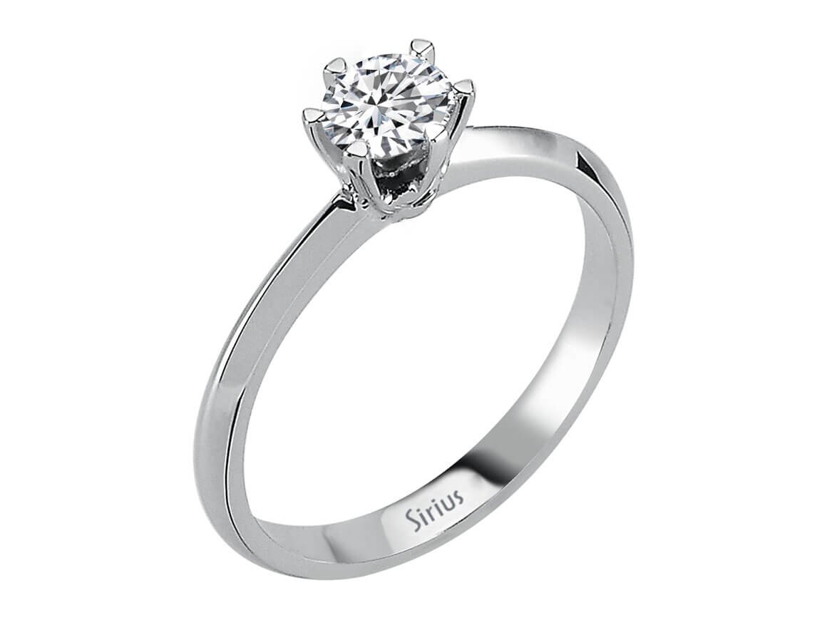 F Farbe 0,40 Carat Diamant Solitär Ring - handgefertigter Diamantschmuck aus Feingold | Sirius Diamant