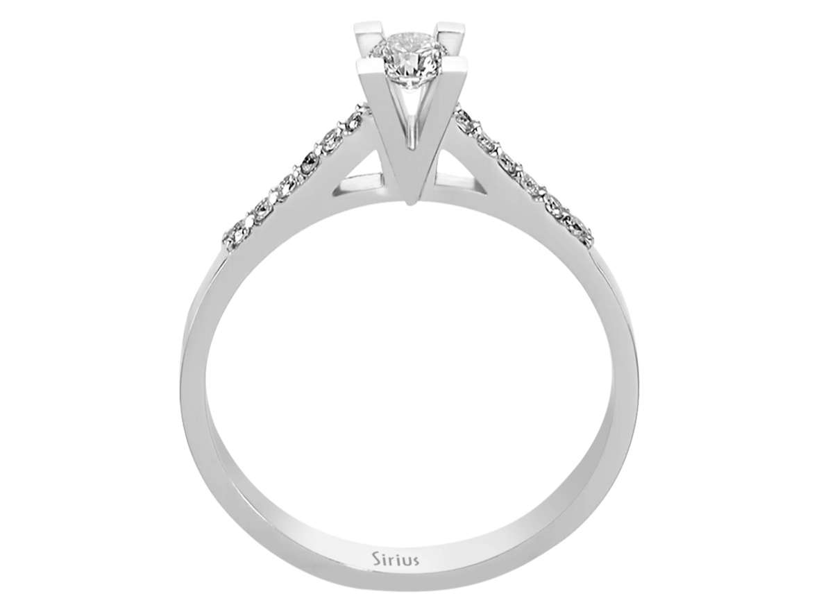 0,33 Gesamtkarat Diamant Solitär Ring - handgefertigter Diamantschmuck aus Feingold | Sirius Diamant