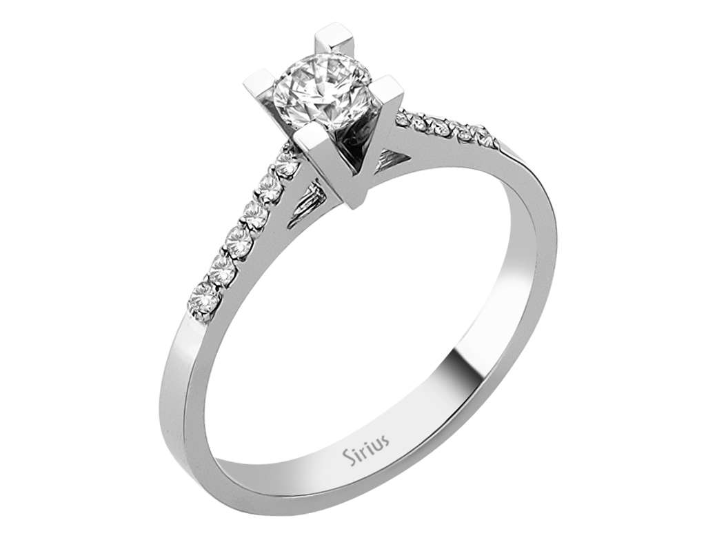 0,43 Gesamntkarat Diamant Solitär Ring - handgefertigter Diamantschmuck aus Feingold | Sirius Diamant