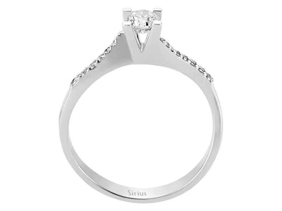 total 0.40 carat diamond solitaire ring