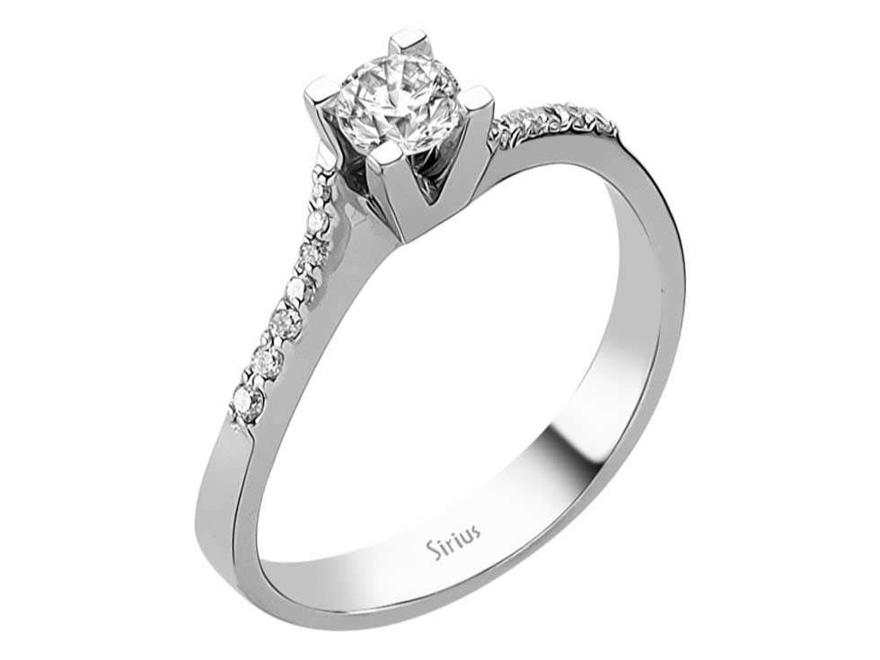 insgesamt 0,40 Karat Diamant Solitär Ring - handgefertigter Diamantschmuck aus Feingold | Sirius Diamant