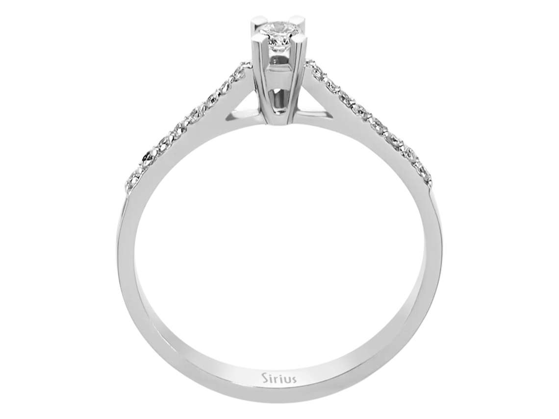 Insgesamt 0,26 Karat Diamant Solitär Ring - handgefertigter Diamantschmuck aus Feingold | Sirius Diamant
