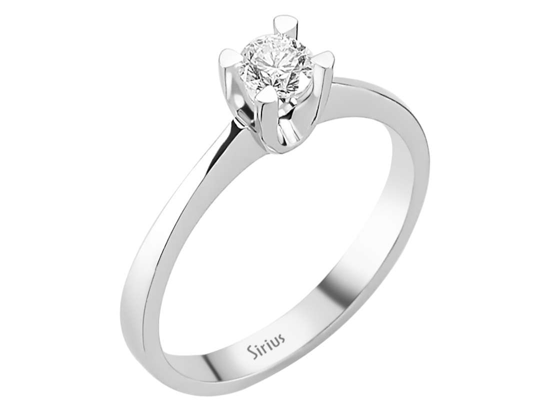0,29 Karat Diamant Solitär Ring - handgefertigter Diamantschmuck aus Feingold | Sirius Diamant
