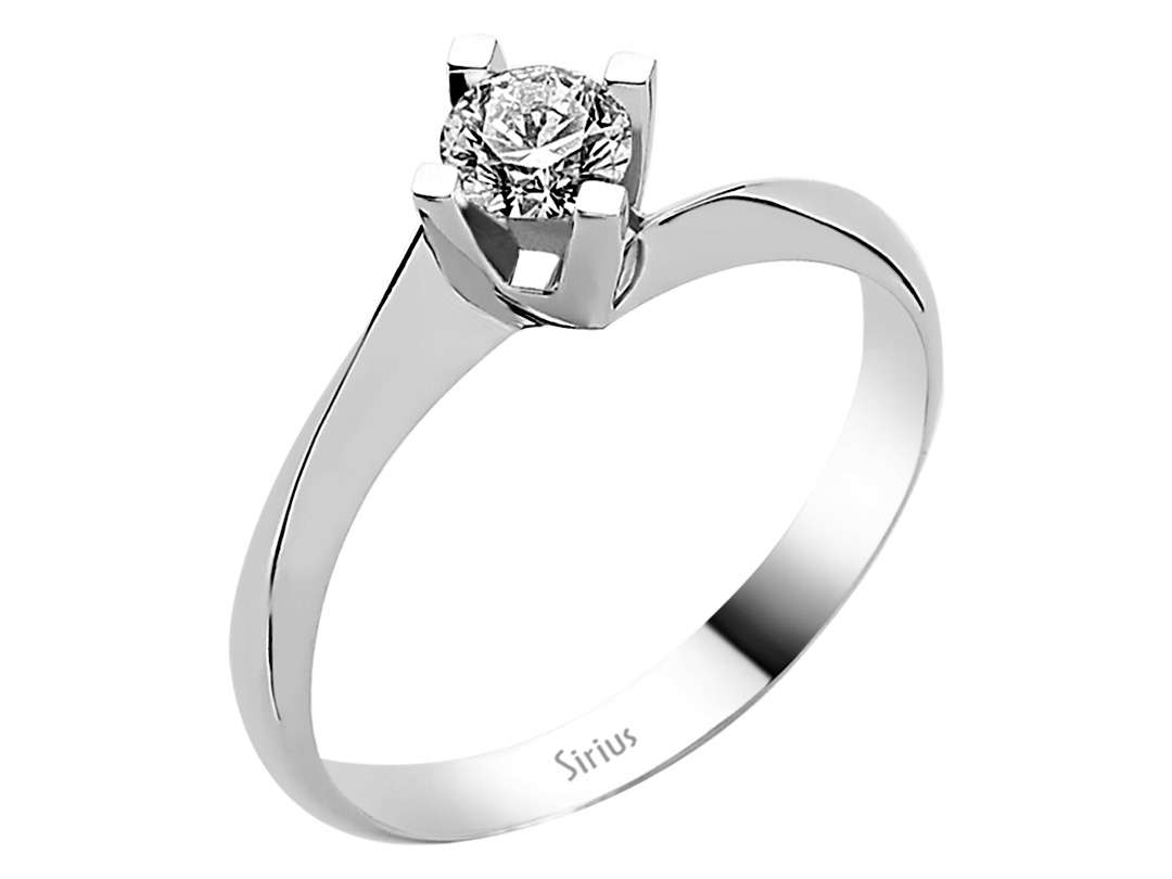 0,33 Karat Diamant Solitär Ring - handgefertigter Diamantschmuck aus Feingold | Sirius Diamant