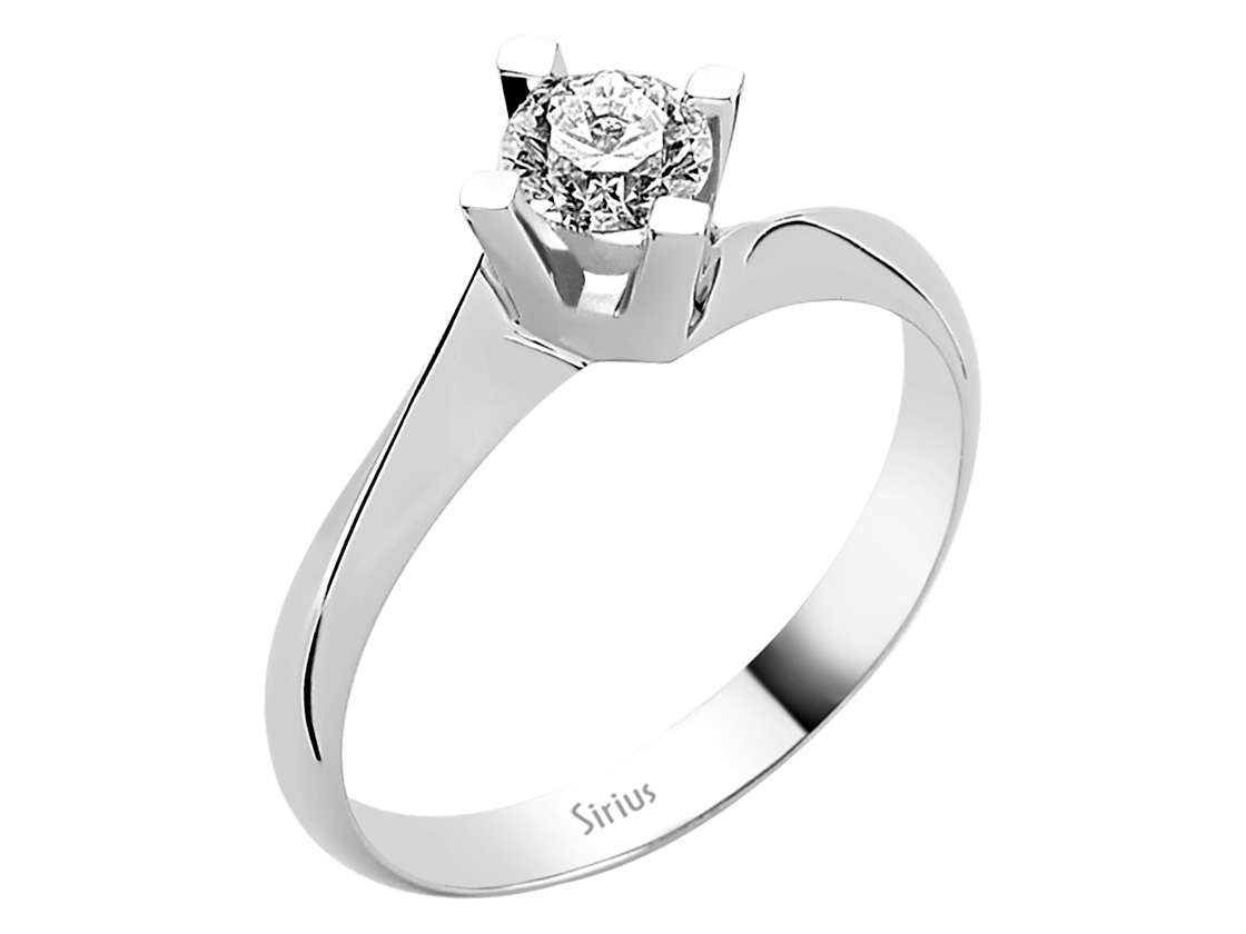 0,41 Karat Diamant Solitär Ring - handgefertigter Diamantschmuck aus Feingold | Sirius Diamant