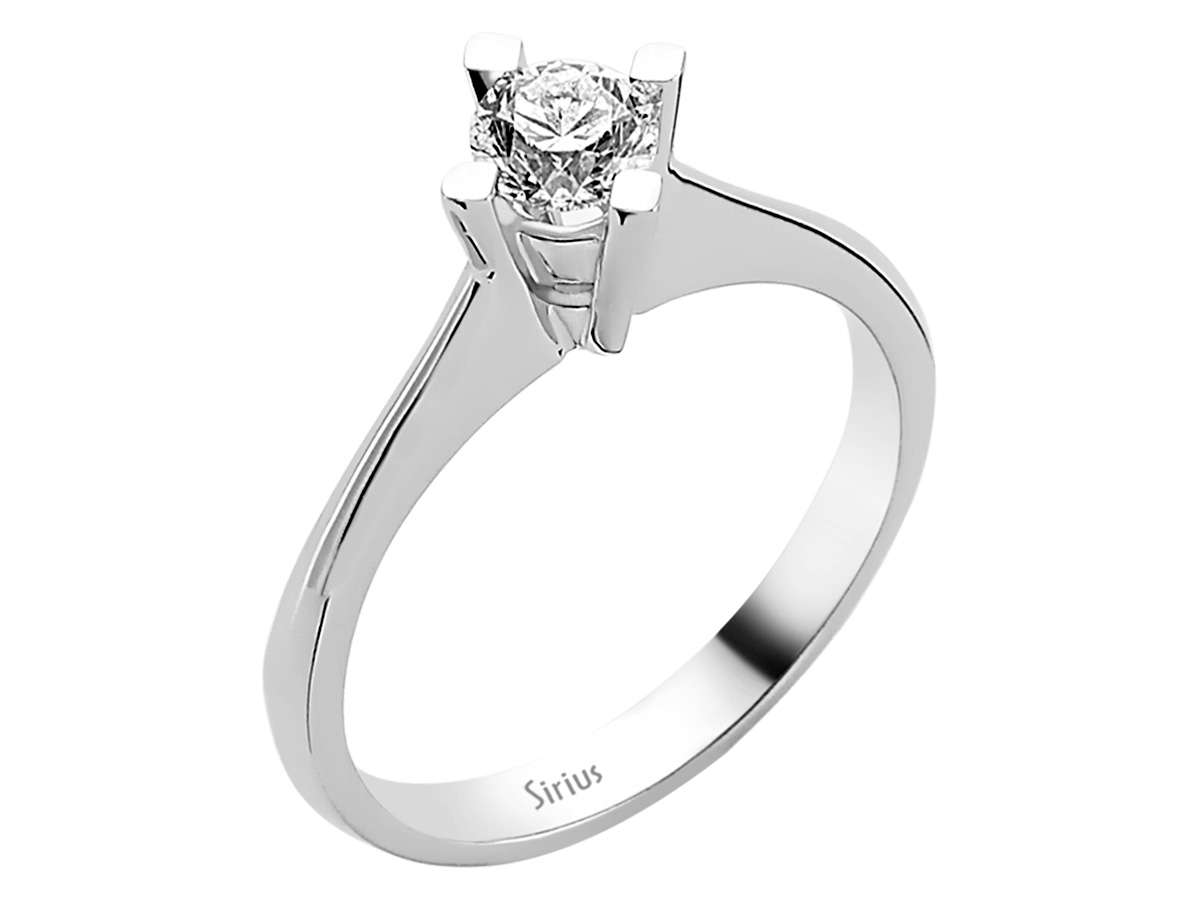 0,42 Karat Diamant Solitär Ring - handgefertigter Diamantschmuck aus Feingold | Sirius Diamant