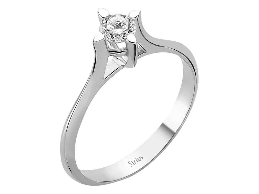 0,26 Karat Diamant Solitär Ring - handgefertigter Diamantschmuck aus Feingold | Sirius Diamant