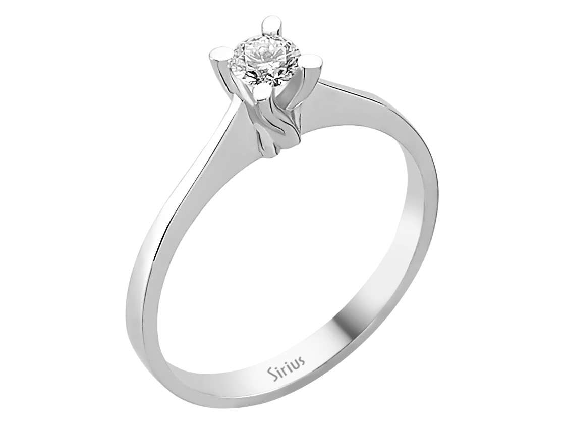 0,22 Karat Diamant Solitär Ring - handgefertigter Diamantschmuck aus Feingold | Sirius Diamant