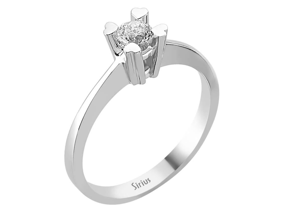 0,27 Karat Diamant Solitär Ring - handgefertigter Diamantschmuck aus Feingold | Sirius Diamant