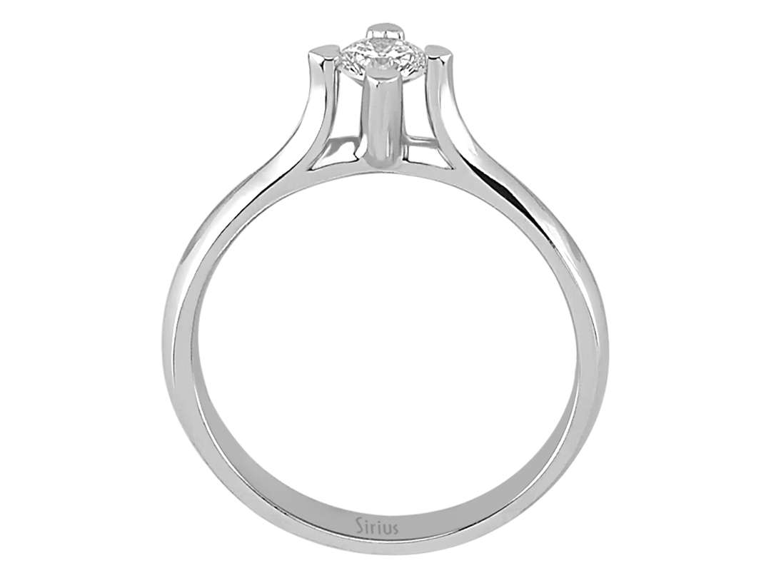 0,28  Karat Diamant Solitär Ring – handgefertigter Diamantschmuck aus Feingold | Sirius Diamant