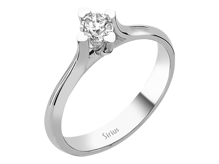0,28  Karat Diamant Solitär Ring – handgefertigter Diamantschmuck aus Feingold | Sirius Diamant