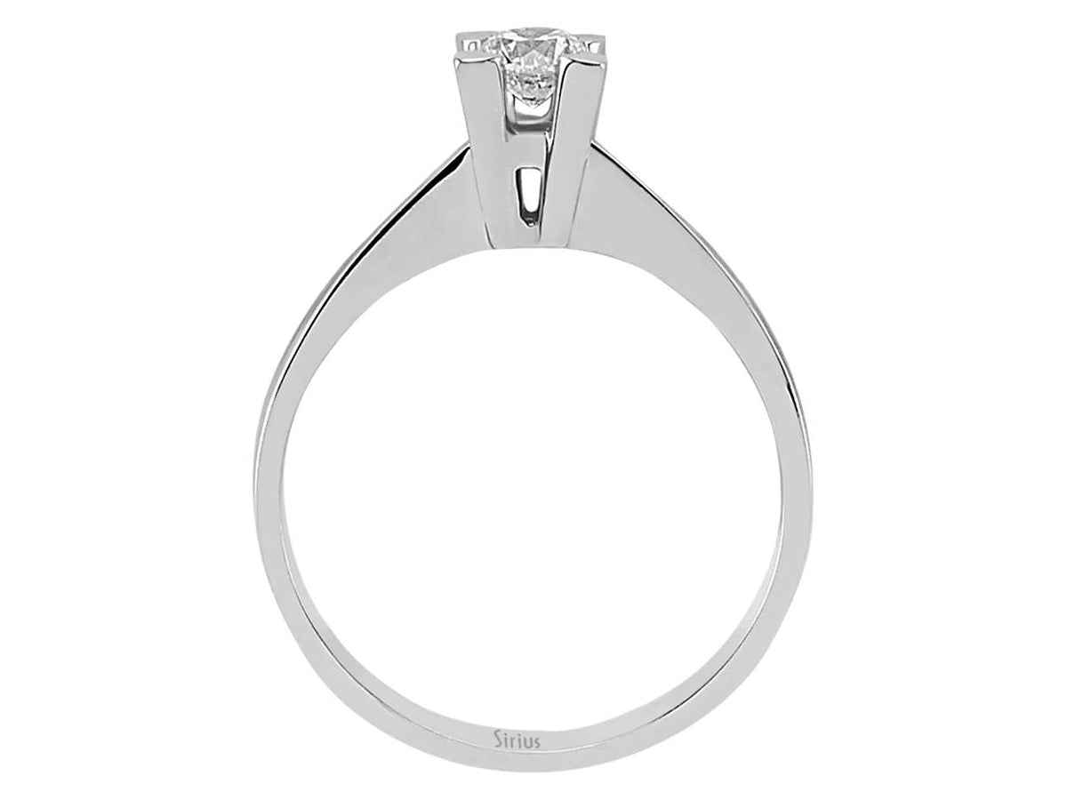 0,26 Karat Diamant Solitär Ring - handgefertigter Diamantschmuck aus Feingold | Sirius Diamant