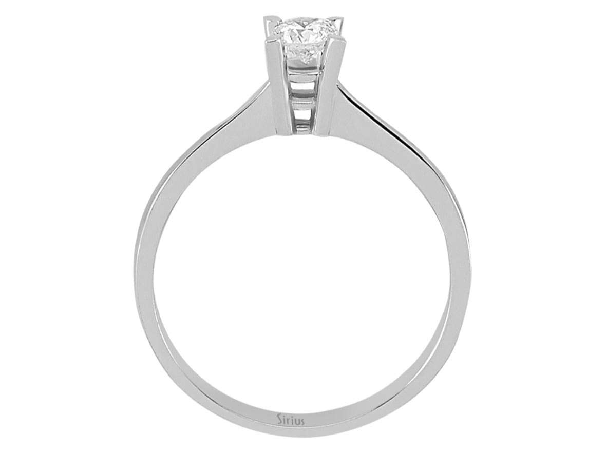 F Farbe 0,23 Karat Diamant Solitär Ring - handgefertigter Diamantschmuck aus Feingold | Sirius Diamant