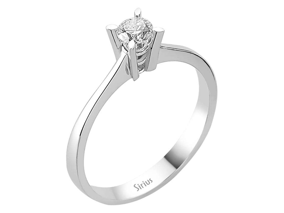 F Color 0.23 Carat Diamond Solitaire Ring