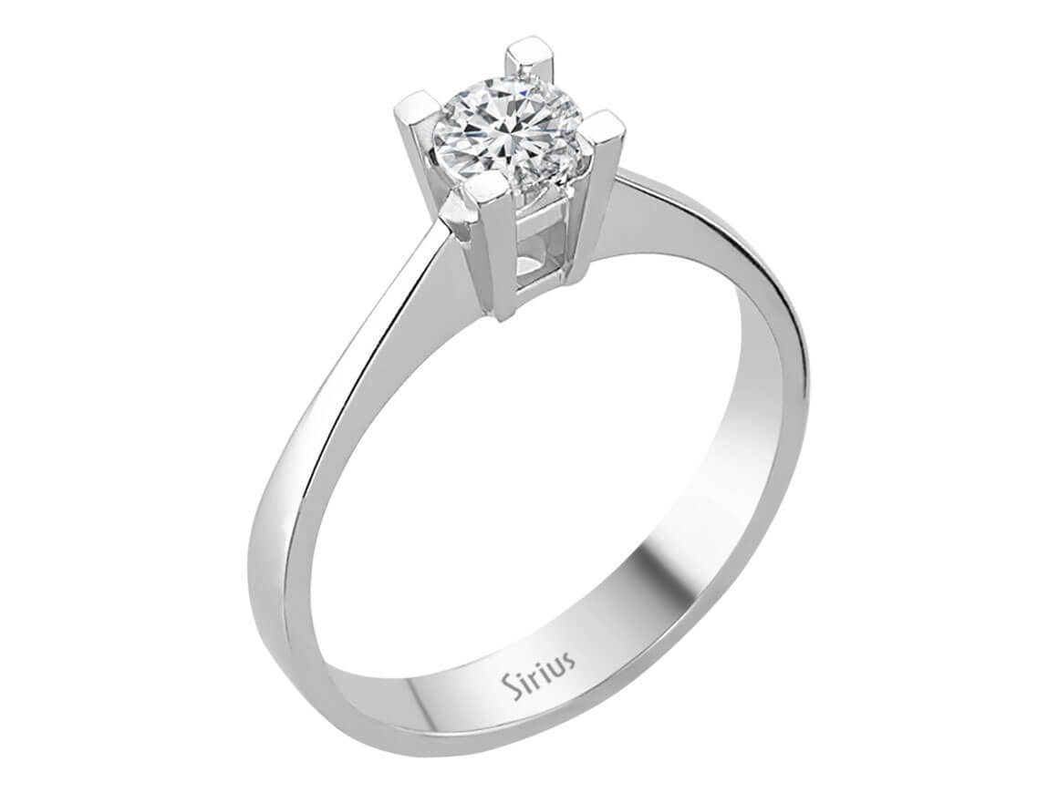0,41 Karat Diamant Solitär Ring - handgefertigter Diamantschmuck aus Feingold | Sirius Diamant