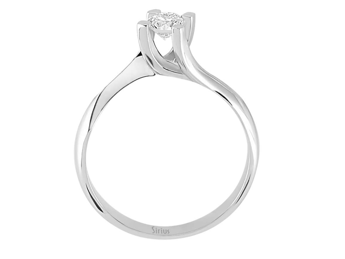 F Farbe 0,28 Karat Diamant Solitär Ring - handgefertigter Diamantschmuck aus Feingold | Sirius Diamant