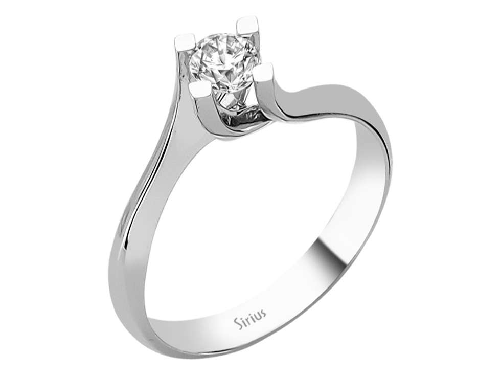 F Farbe 0,28 Karat Diamant Solitär Ring - handgefertigter Diamantschmuck aus Feingold | Sirius Diamant