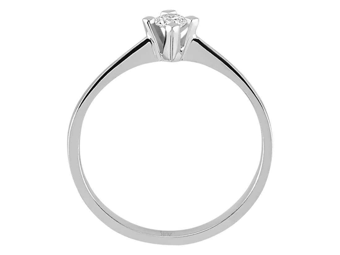 0,12 Karat Diamant Solitär Ring - handgefertigter Diamantschmuck aus Feingold | Sirius Diamant