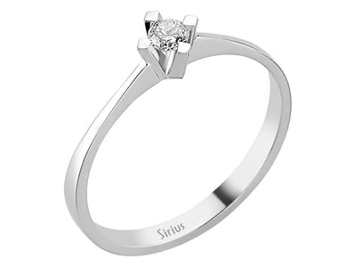Bague solitaire en diamant de 0,12 carat