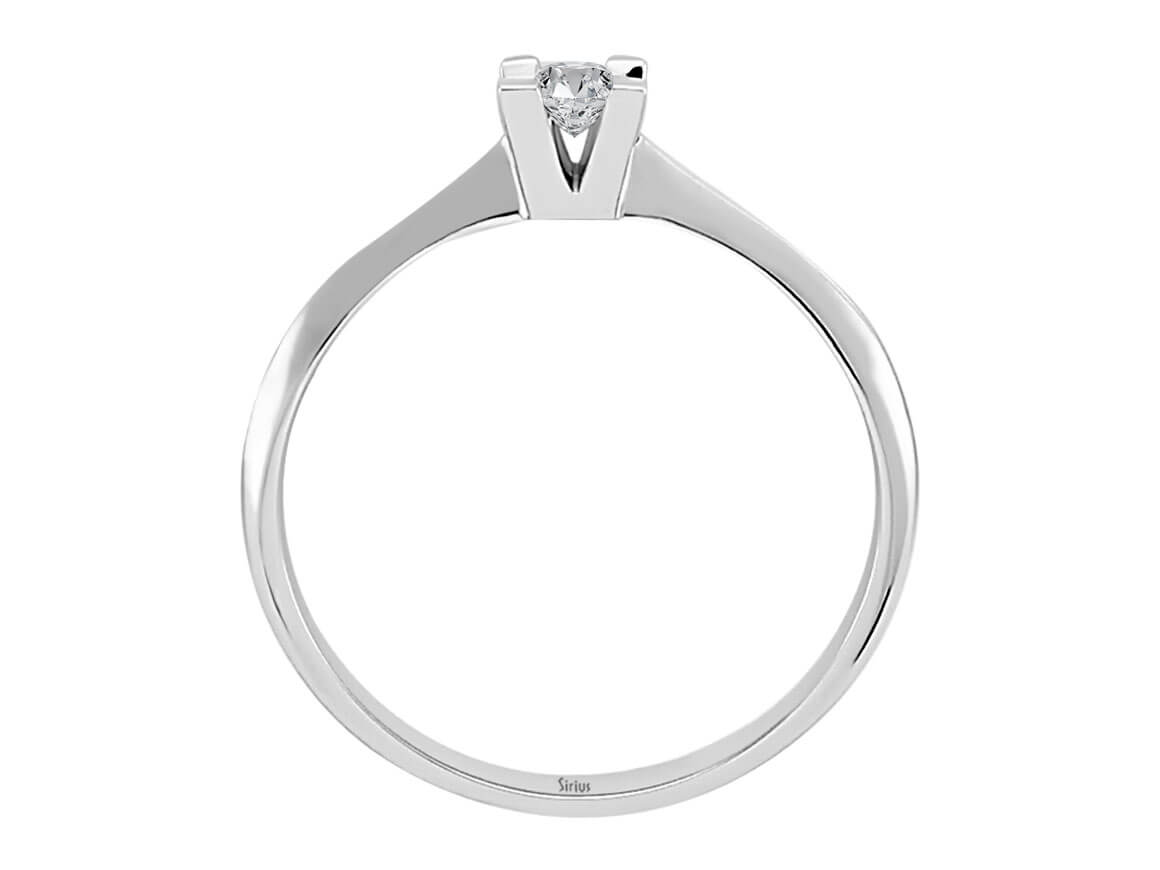 0,17 Karat Diamant Solitär Ring - handgefertigter Diamantschmuck aus Feingold | Sirius Diamant