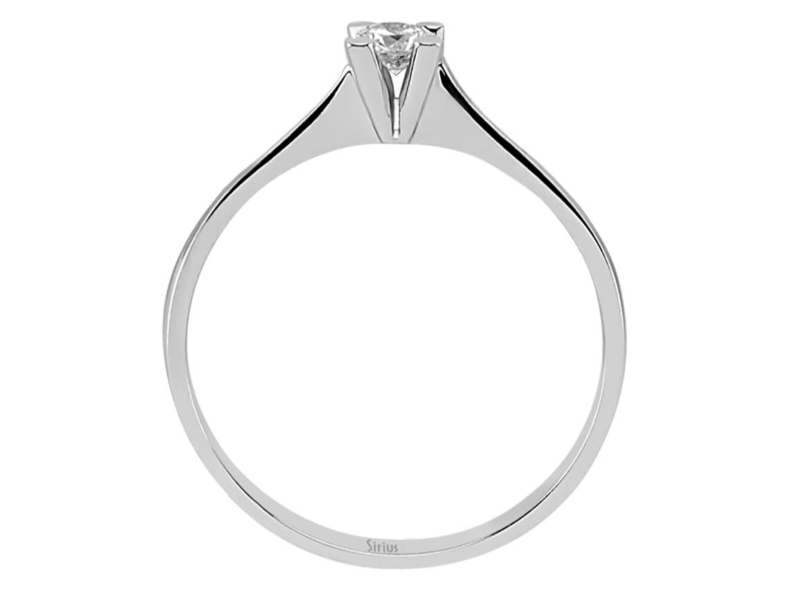 0,13 Carat Diamant Solitär Ring - handgefertigter Diamantschmuck aus Feingold | Sirius Diamant