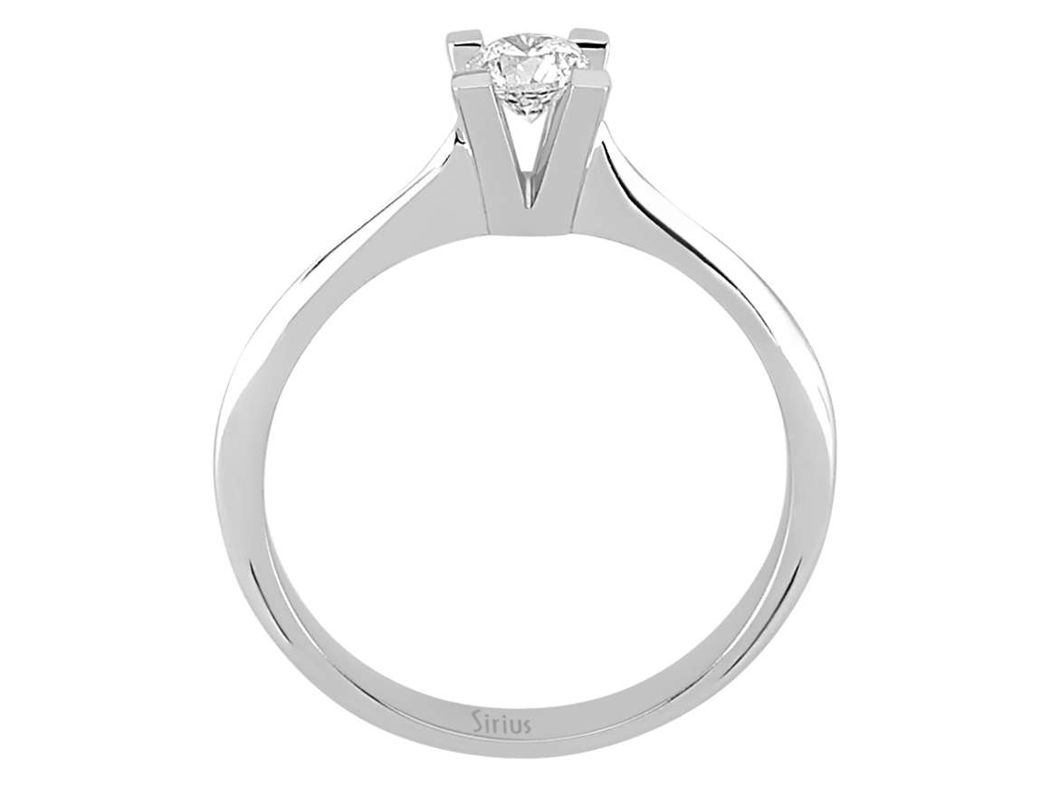 0,31 Karat Diamant Solitär Ring in 585er 14 K Weißgold - handgefertigter Diamantschmuck aus Feingold | Sirius Diamant