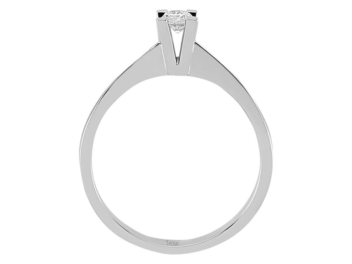 0,13 Karat Diamant Solitär Ring - handgefertigter Diamantschmuck aus Feingold | Sirius Diamant