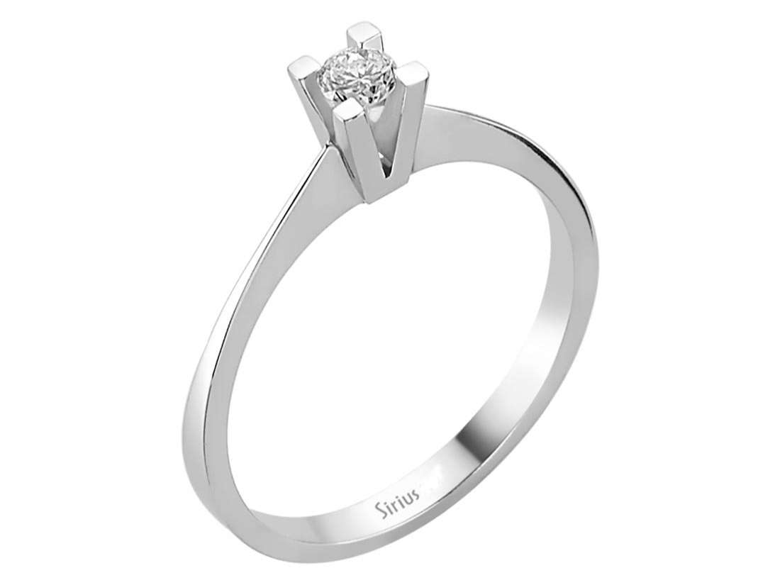 0,13 Karat Diamant Solitär Ring - handgefertigter Diamantschmuck aus Feingold | Sirius Diamant