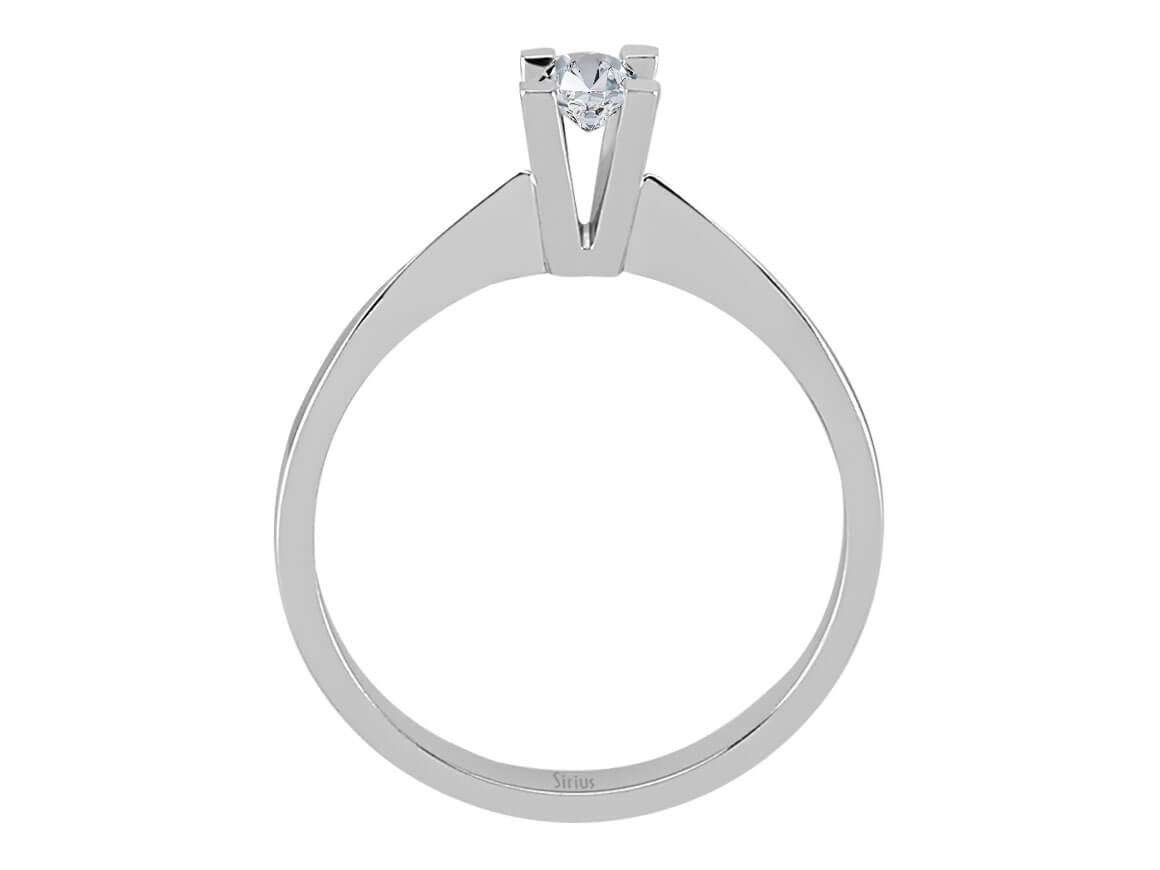 0,18  Karat Diamant Solitär Ring - handgefertigter Diamantschmuck aus Feingold | Sirius Diamant